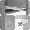 vidaXL Fali oldaltábla Betonszürke 87,5 x 34,5 x 17 cm Szerelt Fa