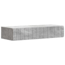 vidaXL Fali oldaltábla Betonszürke 87,5 x 34,5 x 17 cm Szerelt Fa