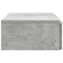 vidaXL Fali oldaltábla Betonszürke 87,5 x 34,5 x 17 cm Szerelt Fa