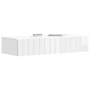 vidaXL Fali oldaltábla Magasfényű Fehér 87,5 x 34,5 x 17 cm Szerelt Fa