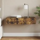 vidaXL Fali oldaltábla Füstös Tölgy 87,5 x 34,5 x 17 cm Szerelt Fa