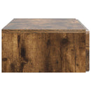 vidaXL Fali oldaltábla Füstös Tölgy 87,5 x 34,5 x 17 cm Szerelt Fa