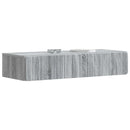 vidaXL Fali oldaltábla Szürke Sonoma 87,5 x 34,5 x 17 cm Szerelt Fa