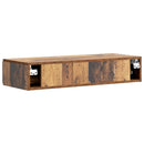 vidaXL Fali oldaltábla Antik Fa 87,5 x 34,5 x 17 cm Szerelt Fa