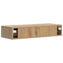 vidaXL Fali oldaltábla Kézműves Tölgy 87,5 x 34,5 x 17 cm Szerelt Fa