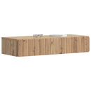vidaXL Fali oldaltábla Kézműves Tölgy 87,5 x 34,5 x 17 cm Szerelt Fa