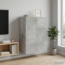 vidaXL Fali szekrény Betonszürke 66 x 34,5 x 90 cm Szerelt Fa