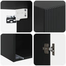 vidaXL Fali szekrény Fekete 33 x 34,5 x 90 cm Szerelt Fa