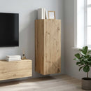 vidaXL Fali szekrény Kézműves Tölgy 33 x 34,5 x 90 cm Szerelt Fa