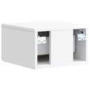 vidaXL Fali éjjeli szekrény fiókkal Fehér 33 x 34,5 x 20 cm Szerelt Fa