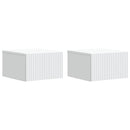 vidaXL Fali éjjeli szekrény 2 pcs Fehér 33 x 34,5 x 20 cm Szerelt Fa
