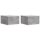 vidaXL Fali éjjeli szekrény 2 pcs Betonszürke 33 x 34,5 x 20 cm