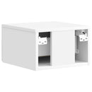 vidaXL Fali éjjeli szekrény fiókkal Magasfényű Fehér 33 x 34,5 x 20 cm