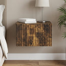 vidaXL Fali éjjeli szekrény Füstös Tölgy 33 x 34,5 x 20 cm Szerelt Fa