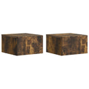 vidaXL Fali éjjeli szekrény 2 pcs Füstös Tölgy 33 x 34,5 x 20 cm