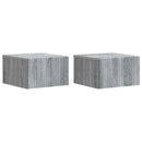 vidaXL Fali éjjeli szekrény 2 pcs Szürke Sonoma 33 x 34,5 x 20 cm