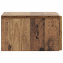 vidaXL Fali éjjeli szekrény Antik Fa 33 x 34,5 x 20 cm Szerelt Fa