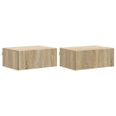 vidaXL Fali éjjeli szekrény 2 pcs Sonoma Tölgy 49 x 34,5 x 20 cm