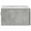 vidaXL Fali éjjeli szekrény Betonszürke 49 x 34,5 x 20 cm Szerelt Fa