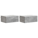 vidaXL Fali éjjeli szekrény 2 pcs Betonszürke 49 x 34,5 x 20 cm