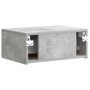 vidaXL Fali éjjeli szekrény 2 pcs Betonszürke 49 x 34,5 x 20 cm
