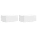 vidaXL Fali éjjeli szekrény 2 pcs Magasfényű Fehér 49 x 34,5 x 20 cm