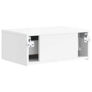 vidaXL Fali éjjeli szekrény 2 pcs Magasfényű Fehér 49 x 34,5 x 20 cm