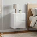 vidaXL Fali éjjeli szekrény 2 pcs Fehér 33 x 34,5 x 40 cm Szerelt Fa