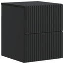 vidaXL Fali éjjeli szekrény 2 pcs Fekete 33 x 34,5 x 40 cm Szerelt Fa