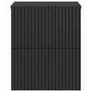 vidaXL Fali éjjeli szekrény 2 pcs Fekete 33 x 34,5 x 40 cm Szerelt Fa