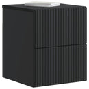 vidaXL Fali éjjeli szekrény 2 pcs Fekete 33 x 34,5 x 40 cm Szerelt Fa