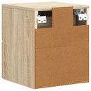 vidaXL Fali éjjeli szekrény 2 pcs Sonoma Tölgy 33 x 34,5 x 40 cm