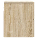 vidaXL Fali éjjeli szekrény 2 pcs Sonoma Tölgy 33 x 34,5 x 40 cm