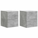 vidaXL Fali éjjeli szekrény 2 pcs Betonszürke 33 x 34,5 x 40 cm