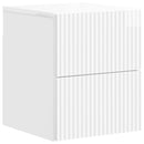 vidaXL Fali éjjeli szekrény 2 pcs Magasfényű Fehér 33 x 34,5 x 40 cm