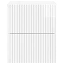 vidaXL Fali éjjeli szekrény 2 pcs Magasfényű Fehér 33 x 34,5 x 40 cm