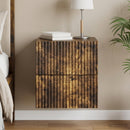 vidaXL Fali éjjeli szekrény Füstös Tölgy 33 x 34,5 x 40 cm Szerelt Fa