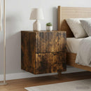 vidaXL Fali éjjeli szekrény 2 pcs Füstös Tölgy 33 x 34,5 x 40 cm