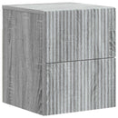 vidaXL Fali éjjeli szekrény Szürke Sonoma 33 x 34,5 x 40 cm Szerelt Fa