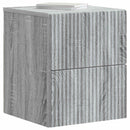 vidaXL Fali éjjeli szekrény 2 pcs Szürke Sonoma 33 x 34,5 x 40 cm