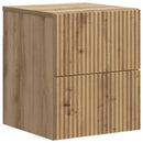 vidaXL Fali éjjeli szekrény 2 pcs Kézműves Tölgy 33 x 34,5 x 40 cm
