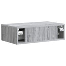 vidaXL Fali oldaltábla 59 x 34,5 x 17 cm Szerelt Fa Szürke Sonoma