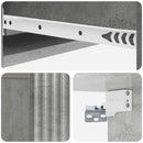 vidaXL Fali oldaltábla Betonszürke 87,5 x 34,5 x 17 cm Szerelt Fa