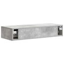 vidaXL Fali oldaltábla Betonszürke 87,5 x 34,5 x 17 cm Szerelt Fa