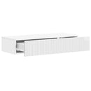 vidaXL Fali oldaltábla Magasfényű Fehér 87,5 x 34,5 x 17 cm Szerelt Fa