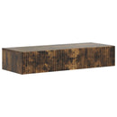 vidaXL Fali oldaltábla 87,5 x 34,5 x 17 cm Szerelt Fa Füstös Tölgy