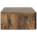 vidaXL Fali oldaltábla 87,5 x 34,5 x 17 cm Szerelt Fa Füstös Tölgy