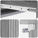 vidaXL Fali oldaltábla 87,5 x 34,5 x 17 cm Szerelt Fa Szürke Sonoma