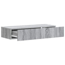 vidaXL Fali oldaltábla 87,5 x 34,5 x 17 cm Szerelt Fa Szürke Sonoma