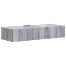 vidaXL Fali oldaltábla 87,5 x 34,5 x 17 cm Szerelt Fa Szürke Sonoma